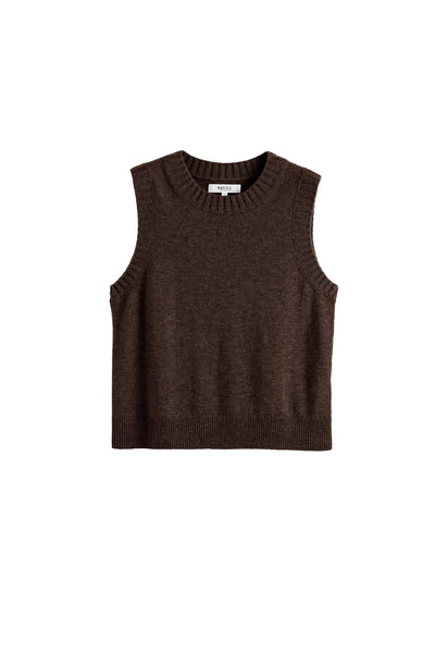 Chocolate Wool-Cashmere Tank