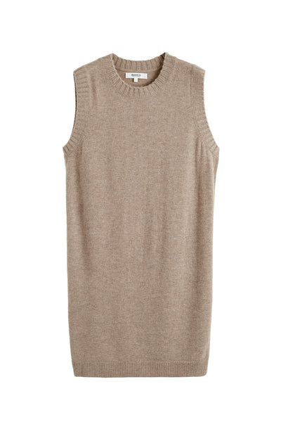 Warm-Oatmeal Wool-Cashmere Mini Dress