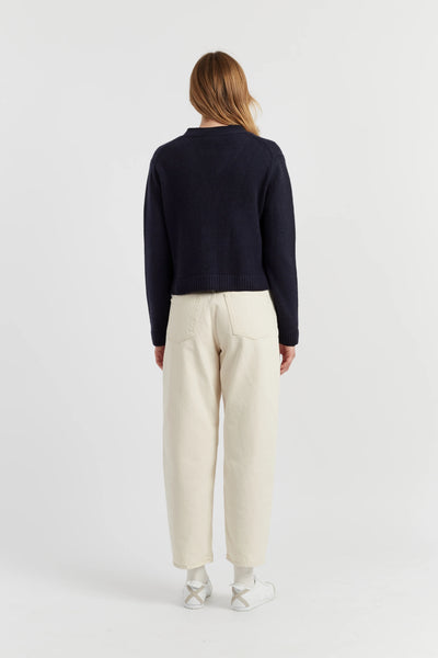 Navy Pure Cashmere Cardigan