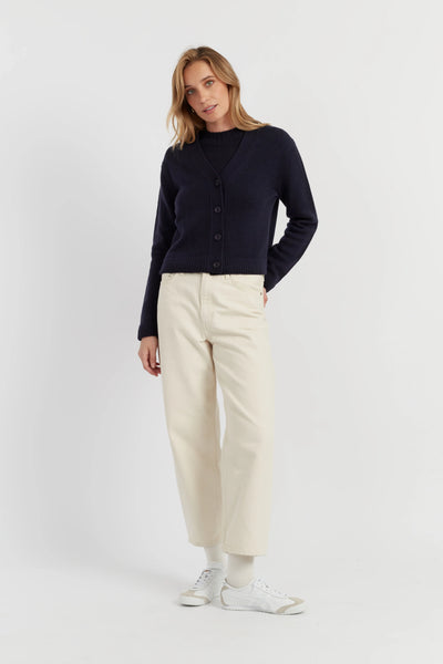 Navy Pure Cashmere Cardigan