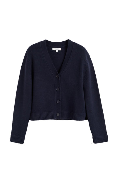 Navy Pure Cashmere Cardigan