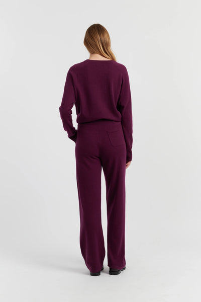 Mulberry Pure Cashmere Wide-Leg Pants