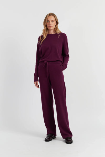 Mulberry Pure Cashmere Wide-Leg Pants