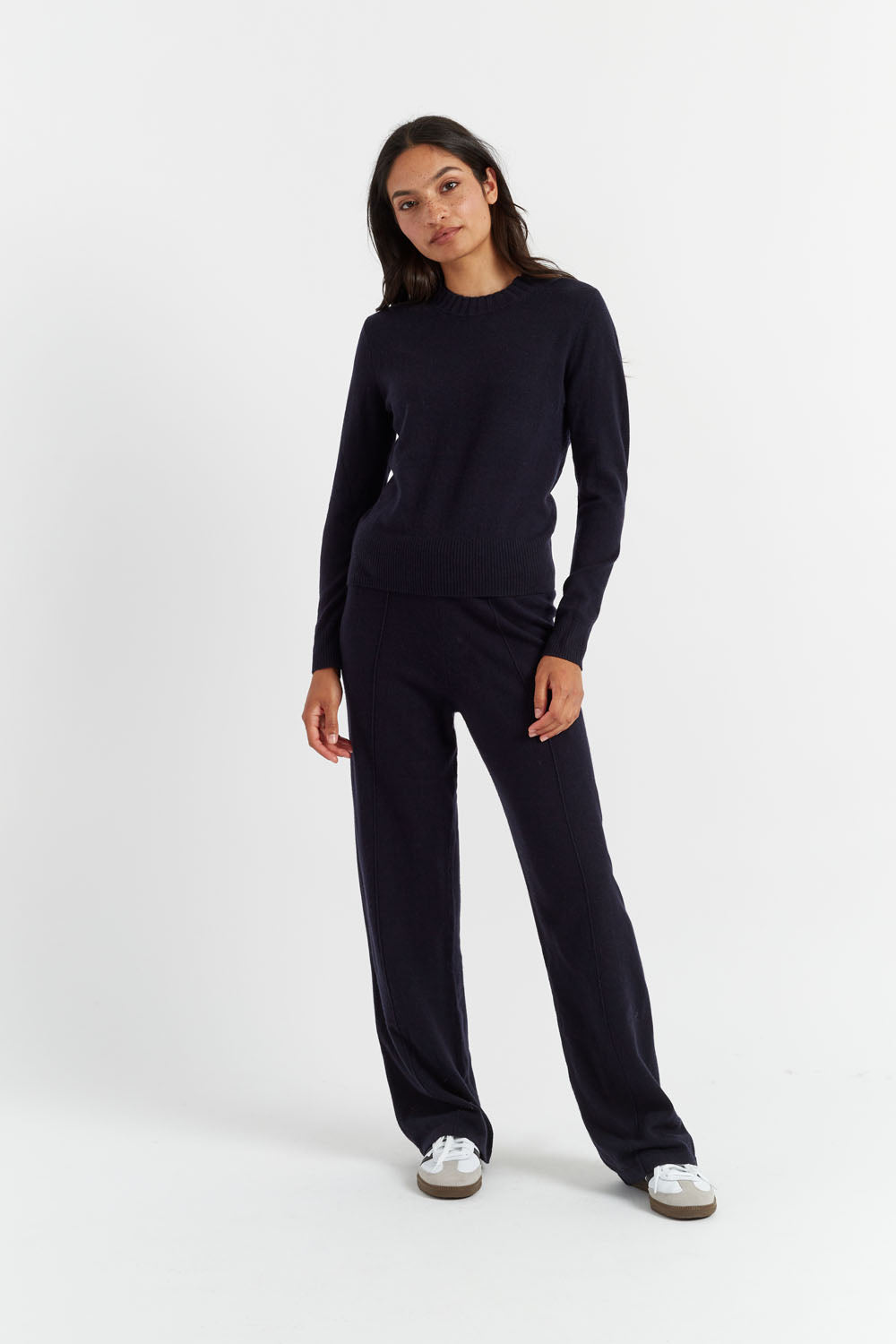 Blue Cotton-Cashmere Dress