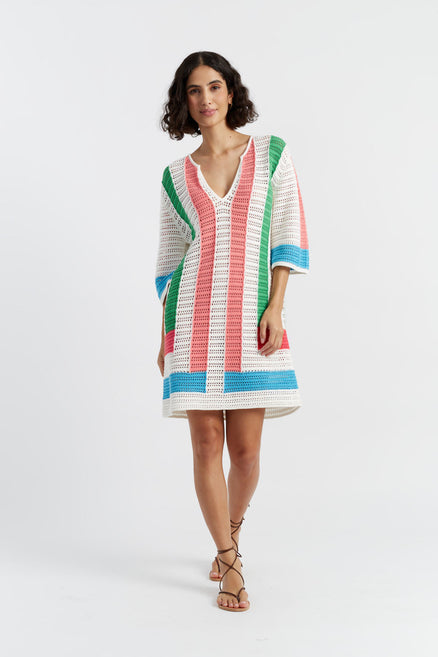 SAMPLE SALE - NO REFUNDS Cream Cotton Capri Dress