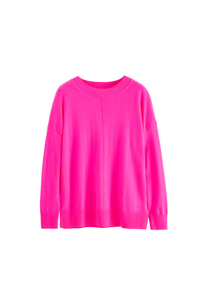 Fuchsia Wool-Cashmere Slouchy Sweater