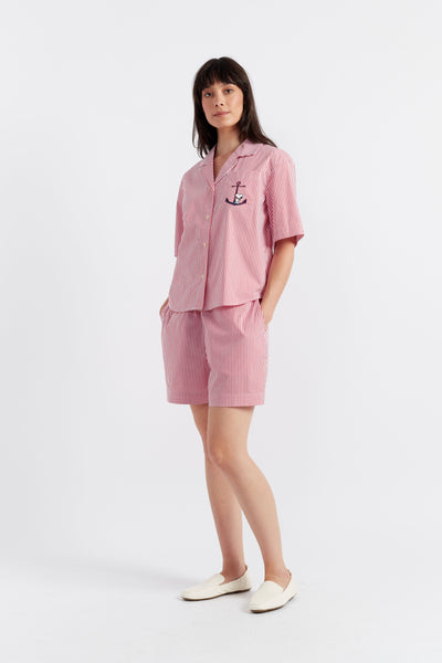 SAMPLE SALE - NO REFUNDS Red Cotton Snoopy Anchor Co-ord