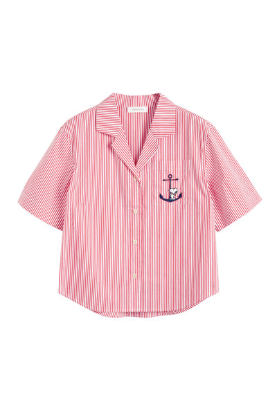 SAMPLE SALE - NO REFUNDS Red Cotton Snoopy Anchor Co-ord