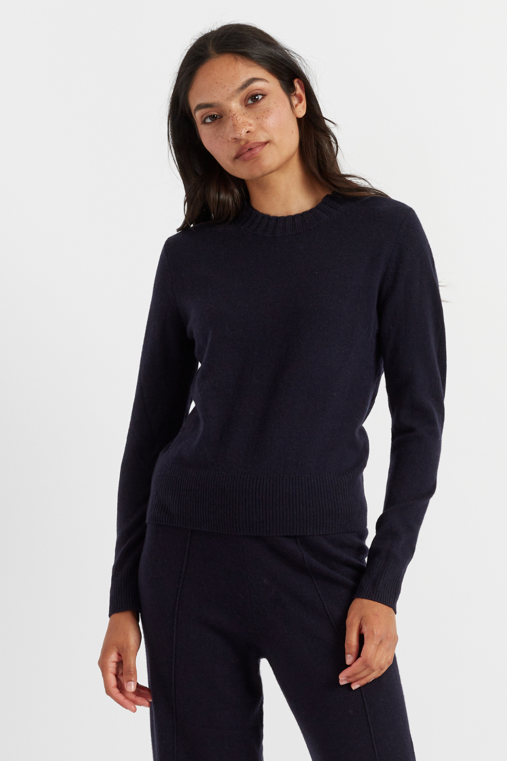 Blue Cotton-Cashmere Dress