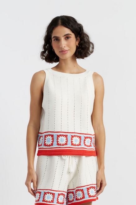 SAMPLE SALE - NO REFUNDS Terracotta Cotton Hand Crochet Vest