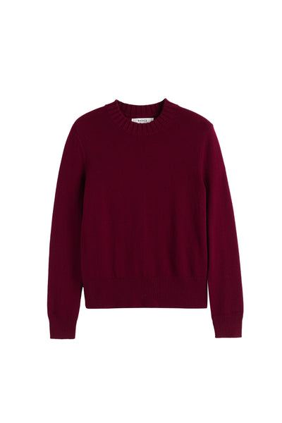 Maroon sweater on a white background