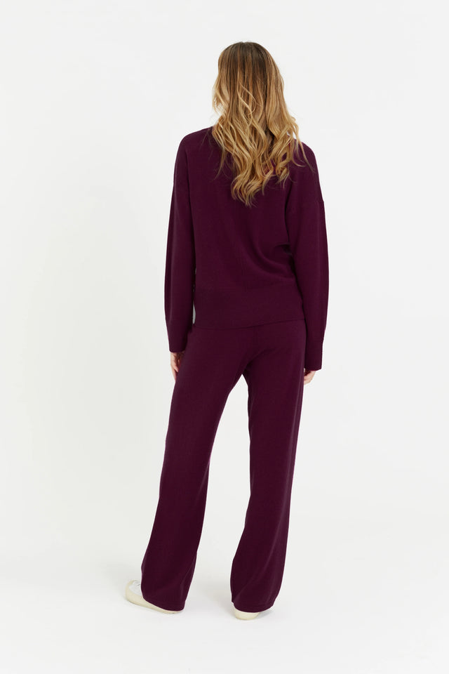 Mulberry Wool-Cashmere V-Neck Sweater image 3
