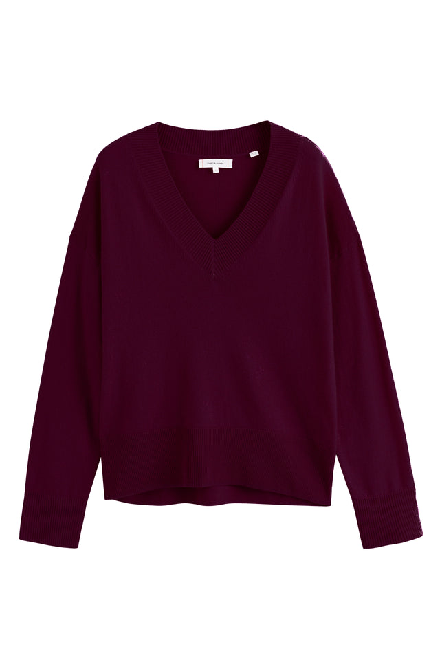 Mulberry Wool-Cashmere V-Neck Sweater image 4
