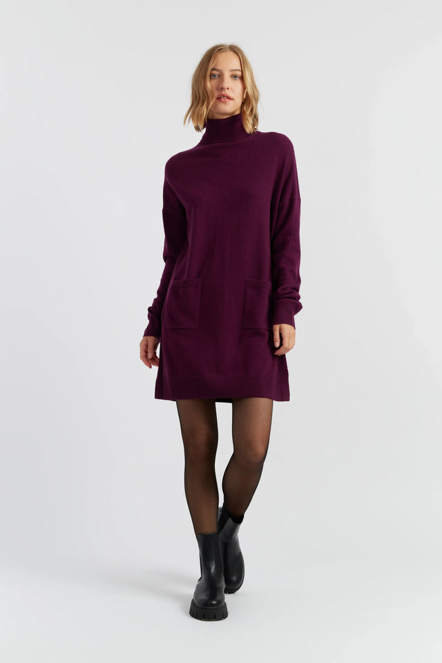 Mulberry Wool-Cashmere Mini Rollneck Dress image 2