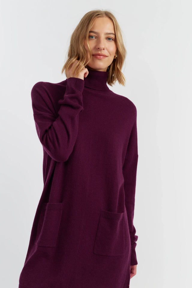 Mulberry Wool-Cashmere Mini Rollneck Dress image 1