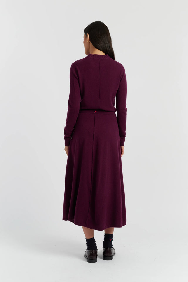 Mulberry Wool-Cashmere Midi Skirt image 3