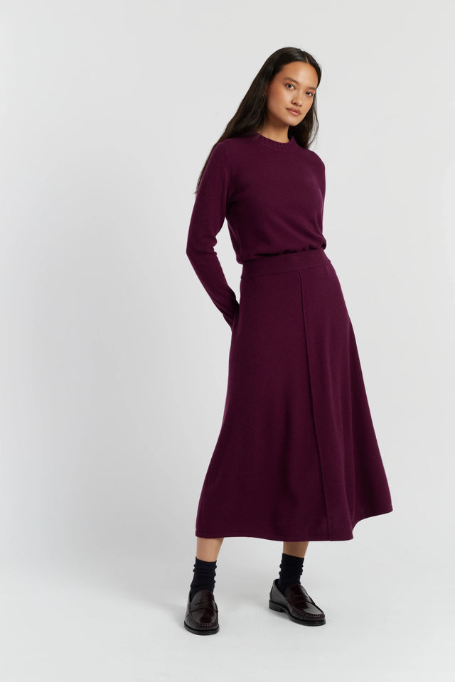 Mulberry Wool-Cashmere Midi Skirt image 1