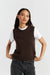 Chocolate Wool-Cashmere Tank