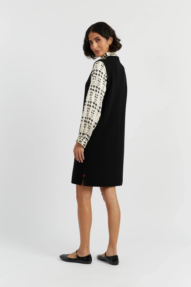 Black Wool-Cashmere Mini Dress image 2