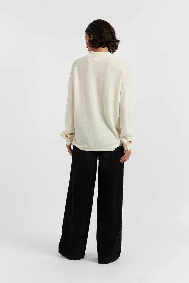 Cream Wool-Cashmere Relaxed Shirt image 3