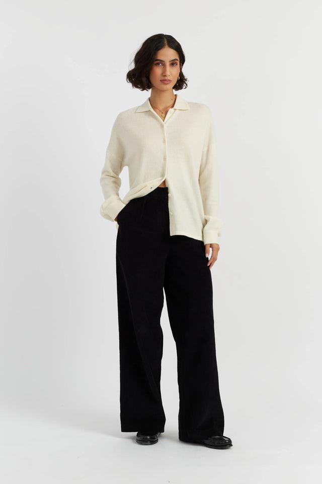 Cream Wool-Cashmere Relaxed Shirt image 2