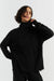 Black Wool-Cashmere Rollneck Sweater