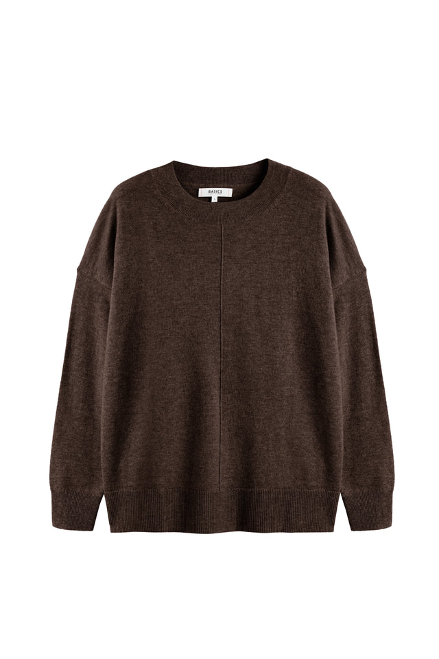 Chocolate Wool-Cashmere Slouchy Sweater image 4