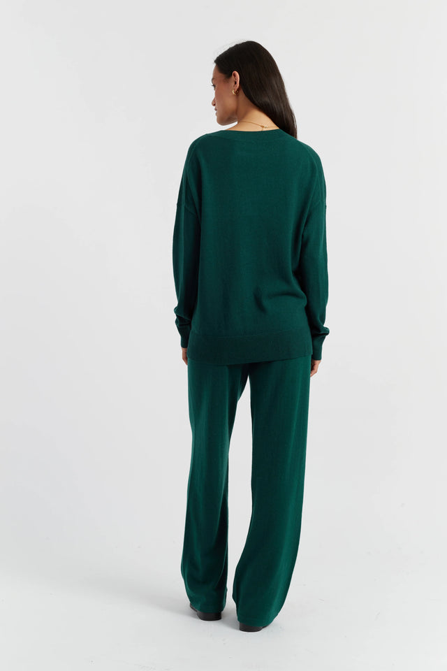 Emerald Wool-Cashmere Slouchy Sweater image 3