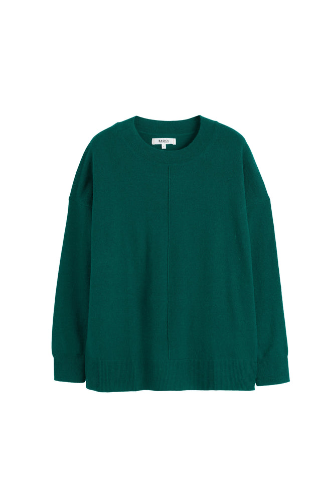 Emerald Wool-Cashmere Slouchy Sweater image 4