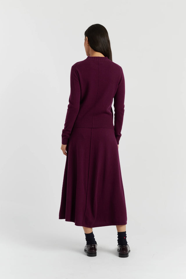 Mulberry Wool-Cashmere Cropped Sweater image 3
