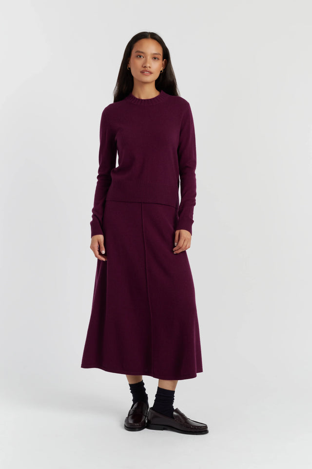 Mulberry Wool-Cashmere Cropped Sweater image 2
