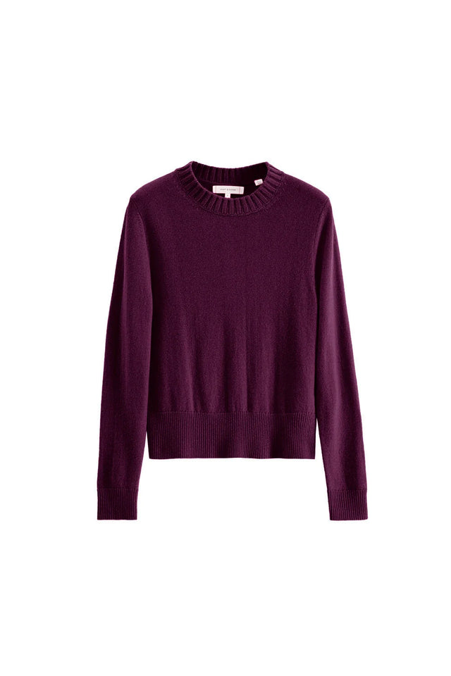 Mulberry Wool-Cashmere Cropped Sweater image 4