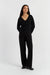 Black Wool-Cashmere Wide-Leg Track Pants