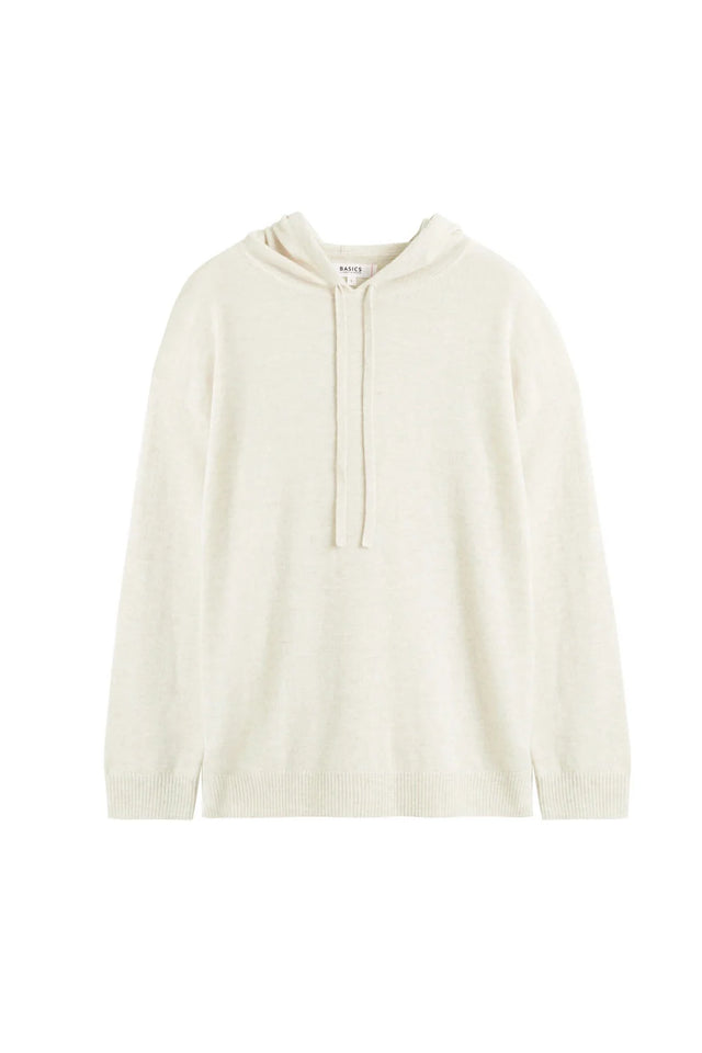 Cream Wool-Cashmere Relaxed Hoodie image 4