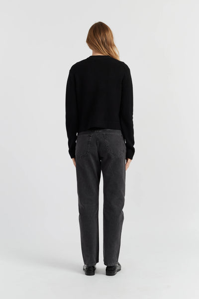 Black Pure Cashmere Cardigan