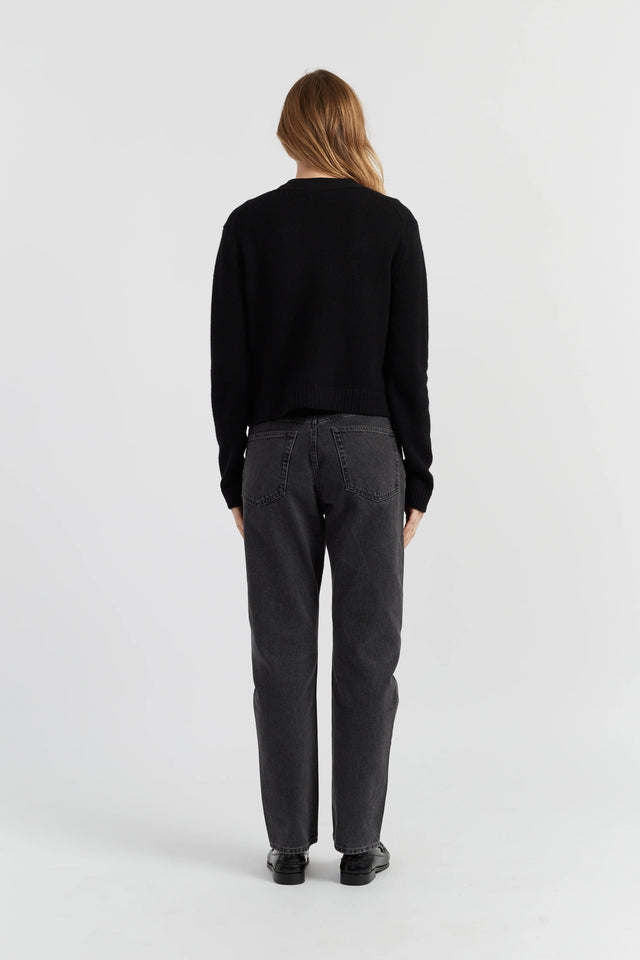 Black Pure Cashmere Cardigan image 3