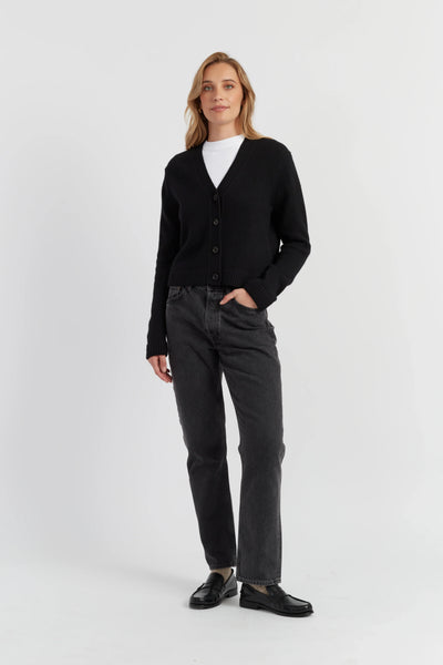 Black Pure Cashmere Cardigan