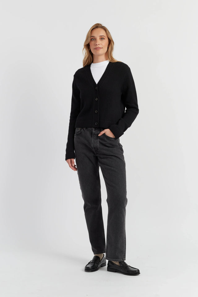 Black Pure Cashmere Cardigan image 2