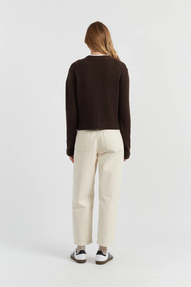 Chocolate Pure Cashmere Cardigan image 3