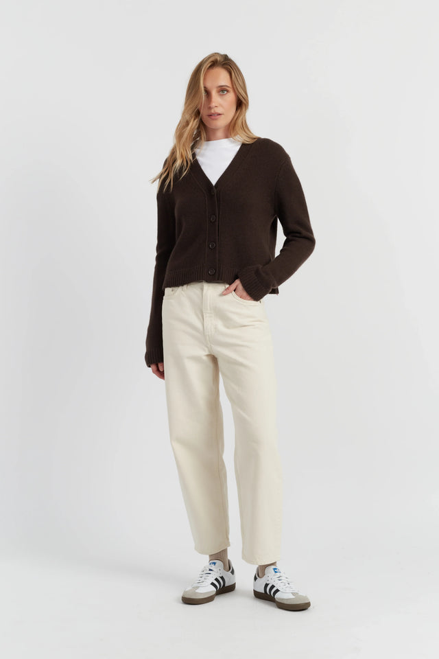 Chocolate Pure Cashmere Cardigan image 2