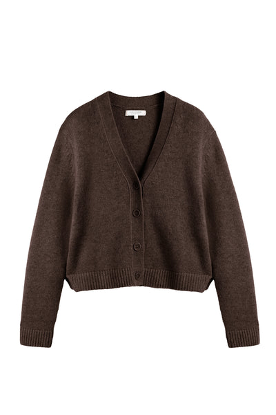 Chocolate Pure Cashmere Cardigan