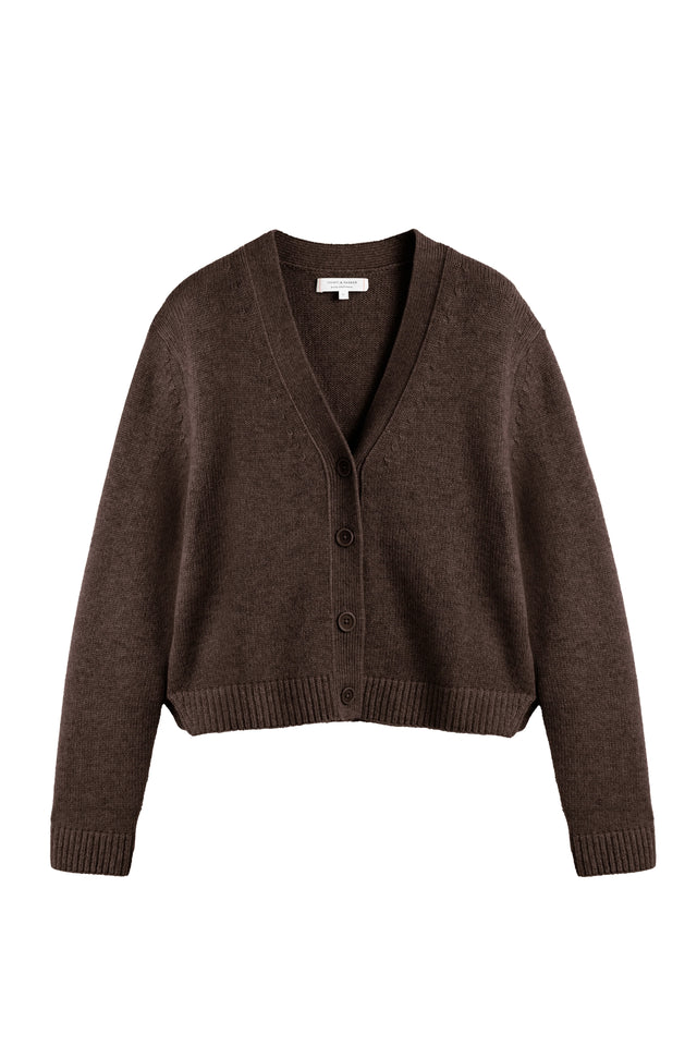 Chocolate Pure Cashmere Cardigan image 4