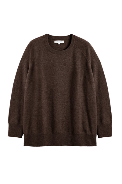 Chocolate Pure Cashmere Slouchy Sweater