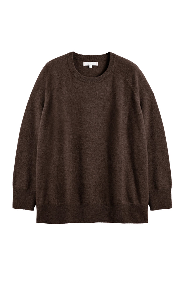 Chocolate Pure Cashmere Slouchy Sweater image 4