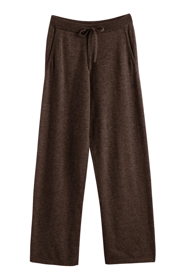 Chocolate Pure Cashmere Wide-Leg Pants image 4