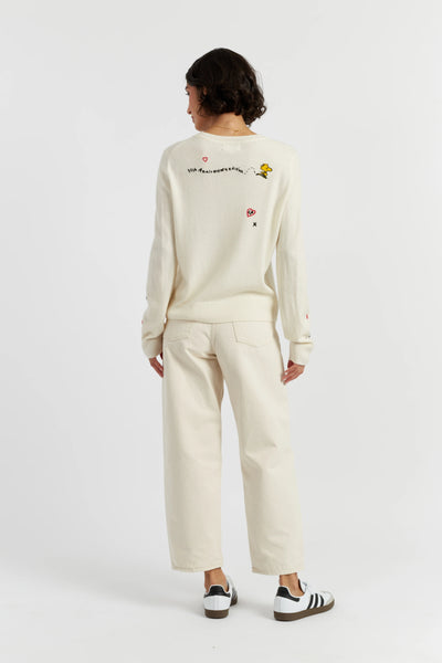 Cream Wool-Cashmere Peanuts Original Sweater