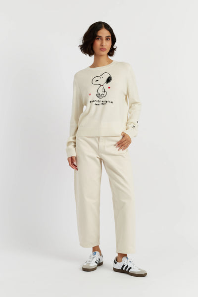 Cream Wool-Cashmere Peanuts Original Sweater