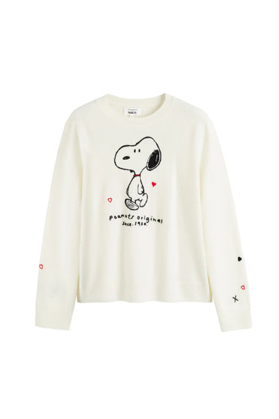 Cream Wool-Cashmere Peanuts Original Sweater