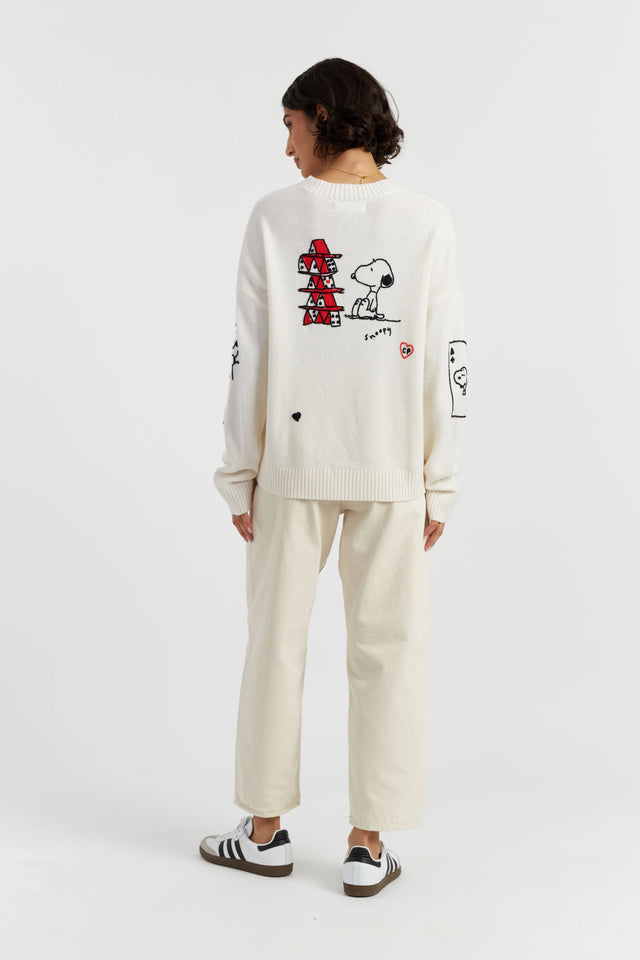 Cream Wool-Cashmere Charlie's Poker Pals Sweater image 3