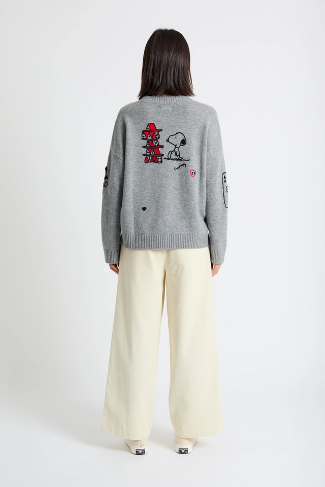 Grey Wool-Cashmere Charlie's Poker Pals Sweater image 2